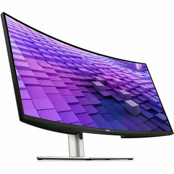 شاشة ديل التراشارب شاشة منحنية 38 بوصة IPS LED بمعدل تحديث 60 هرتز VGA وUSB وHDMI وDVI U3824DW - فضي