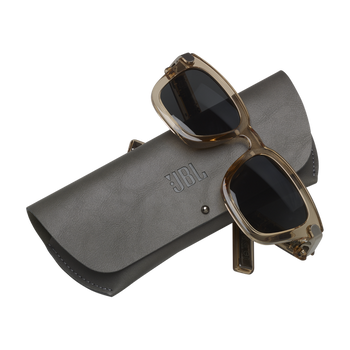 JBL Soundgear Frames Square - Slim, stylish sunglasses with JBL OpenSound technology, two mics for hands-free calls, and 8 hours of playtime - Amber