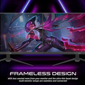 GAMEON GOP27QHD165IPS Pro-Series Gaming Monitor 27 Inch, 2560x1440p 2K QHD IPS Panel, 165Hz Refresh Rate, 1ms Response Time, Adjustable Stand, Supports G-Sync & FreeSync - Black