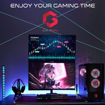 GAMEON GOE32FHD165VA E-sports Series Gaming Monitor 32 Inch, 1920x1080p FHD VA Panel, 165Hz Refresh Rate, 1ms Response Time, Adjustable Stand, Supports Adaptive Sync Premium, HDMI 2.1, HDR - Black