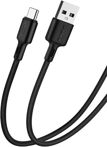 Oraimo Duraline 2 Mobile Phone USB Cables,5V 2A Cable Fast Charging USB to Type-C Cable ,1Mtr Long Cable,High Durability And Widely Compatible Cables Black