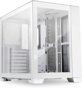 Lian Li O11 Dynamic Mini Snow White - SECC / Aluminum /Tempered Glass/ ATX,  Mirco ATX , Mini-ITX / Mini Tower Computer Case - O11D Mini-S  ( Power Supply Size : SFX/ SFX-L )