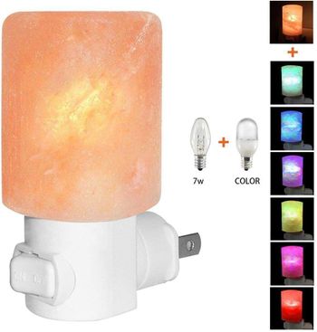 Color Changing Himalayan Salt Lamp Natural Crystal Salt Wall Night Light