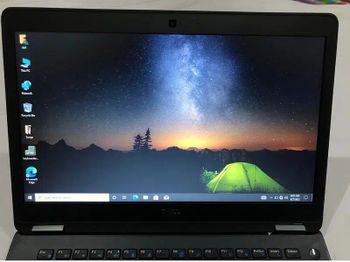 كمبيوتر محمول Dell Latitude e7470 سعة تخزين 256 جيجابايت SSD ذاكرة وصول عشوائي 8 جيجابايت Core i5-6300U من الجيل السادس شاشة FHD مقاس 14 بوصة ولوحة مفاتيح بإضاءة خلفية - أسود