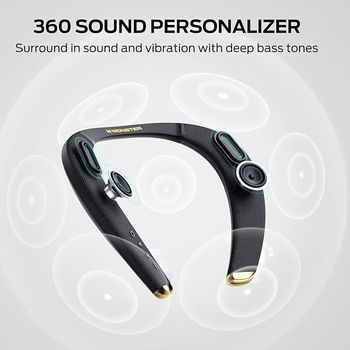 Monster Boomerang Neckband Bluetooth Speaker, Neck Wireless Wearable Speaker with 12H Playtime, True 3D Stereo Sound, Portable Soundwear, IPX7 Waterproof, for Home Sport Outdoor