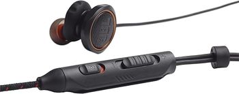 JBL Quantum 50 Wired In-Ear Gaming Headset with Volume Slider, Mic Mute, Inline Voice-Focus Mic, Realistic Soundstage, Twistlock Technology, Ultra-Soft Silicon, PC and Consoles Compatible -Black