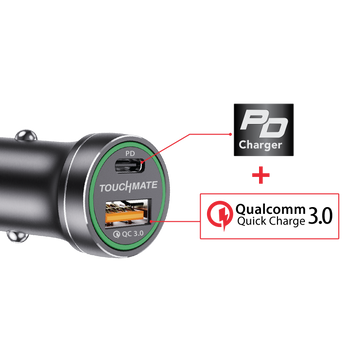 TOUCHMATE 25W PD Fast Car Charger with Type-C Cable