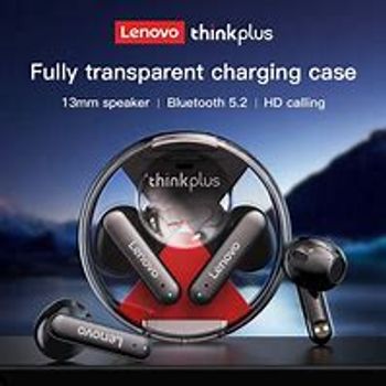 سماعات أذن Lenovo Thinkplus Lp10 لاسلكية بلوتوث 52 Tws سماعات أذن بخاصية إلغاء الضوضاء والتحكم باللمس - أسود