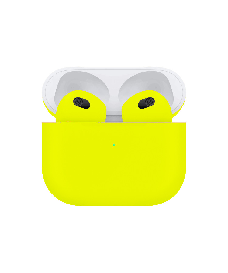 Apple Airpods (3rd Generation) Customized By Caviar Matte Neon Yellow