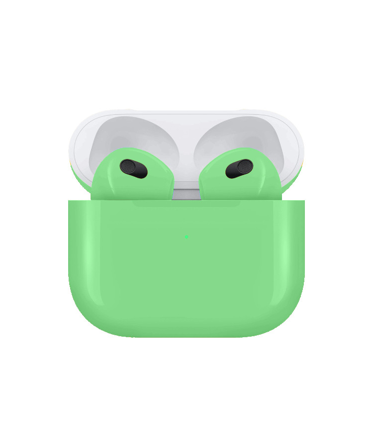 Apple Airpods (3rd Generation) Customized By Caviar Glossy Mint Green