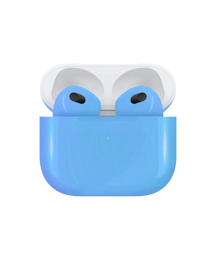 Apple Airpods (3rd Generation) Customized By Caviar Glossy Sky Blue