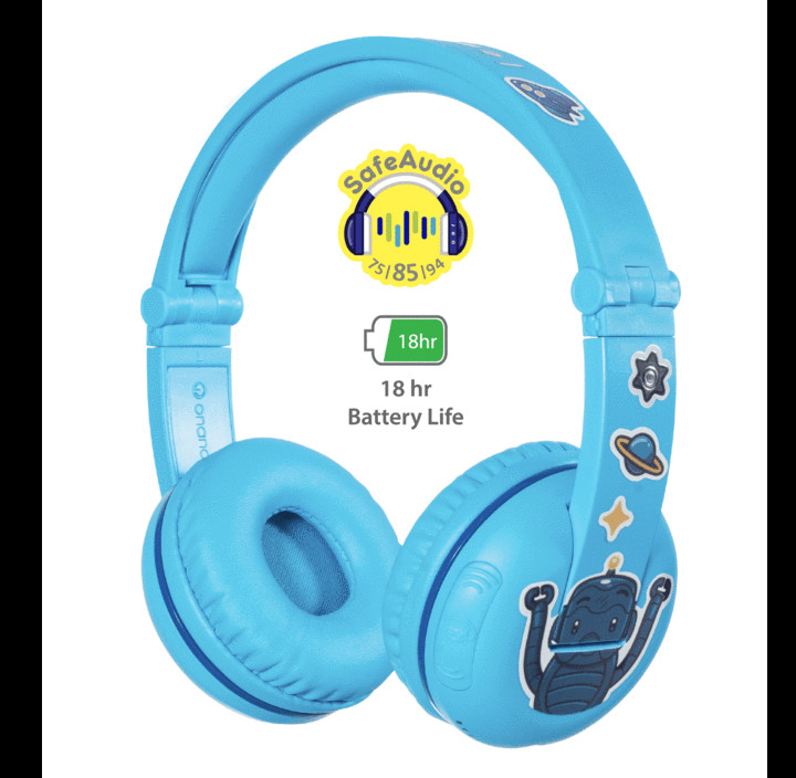 BuddyPhones - Play Wireless Bluetooth Headphones for Kids - Blue