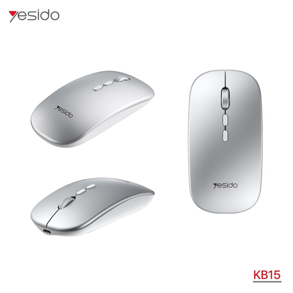 Rechargeable wireless Mouse - Silver