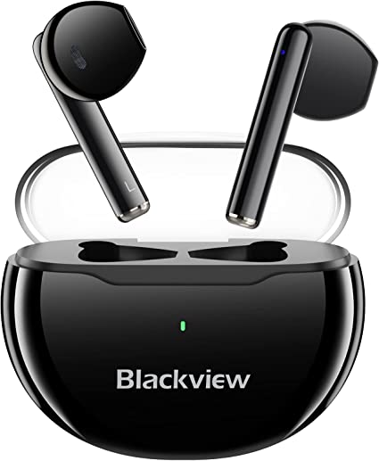 Blackview Bluetooth Earbuds Airbuds6, Wireless Headphones in-Ear, Bluetooth 5.3, Long Playtime, Ultra-Light and Ergonomic Wireless Earphones, Touch Control, IPX7 Waterproof Sport Wireless Headphones - Black