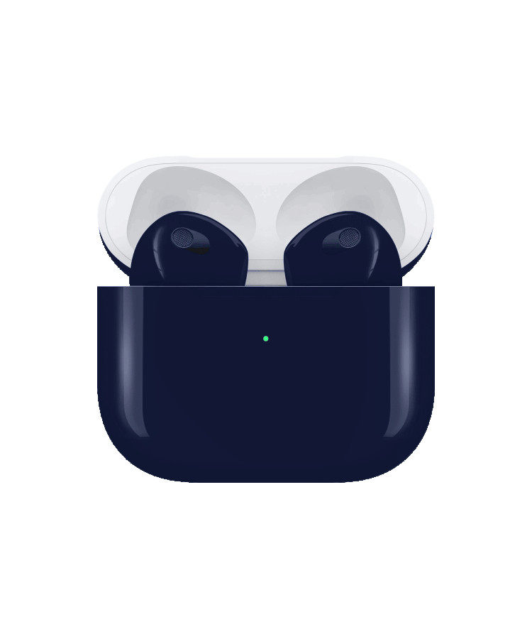 Apple Airpods (3rd Generation) Customized By Caviar Glossy Navy Blue