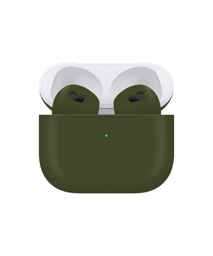 Apple Airpods (3rd Generation) Customized By Caviar Matte Army Green