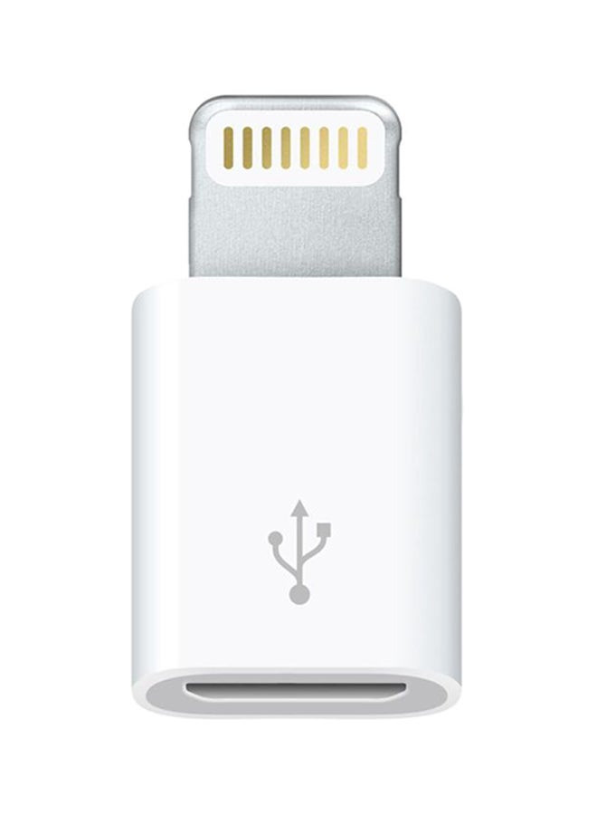 أبل لايتنينغ   إلى محول Micro USB أبيض