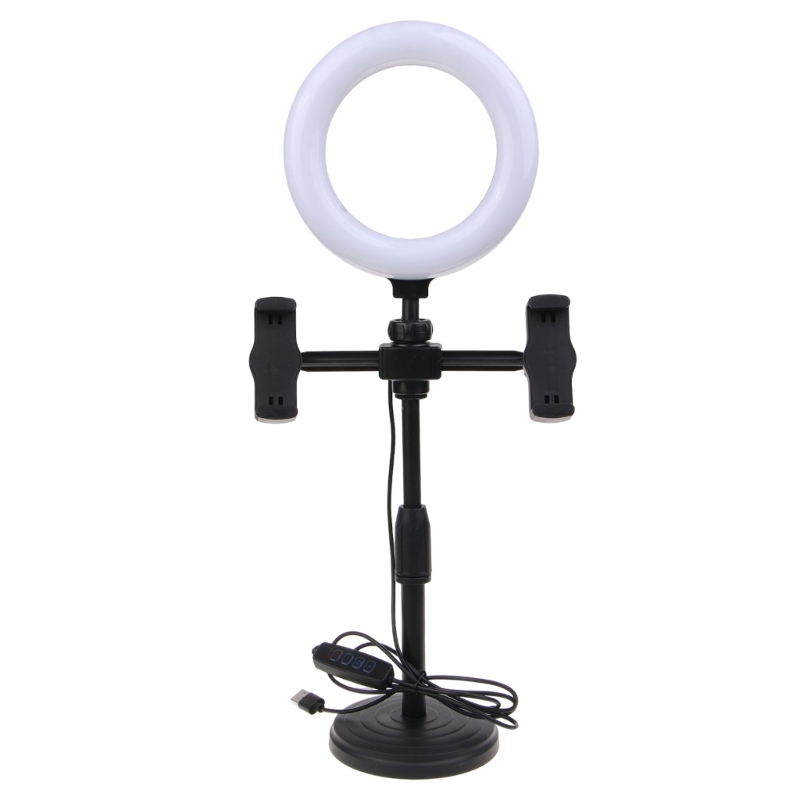 6.3 Inch Light Replace Desk Ring Light with Stand and Phone Holder Zoom Lighting