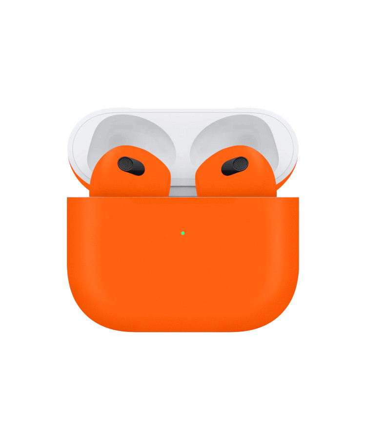 Apple Airpods (3rd Generation) Customized By Caviar Matte Neon Orange