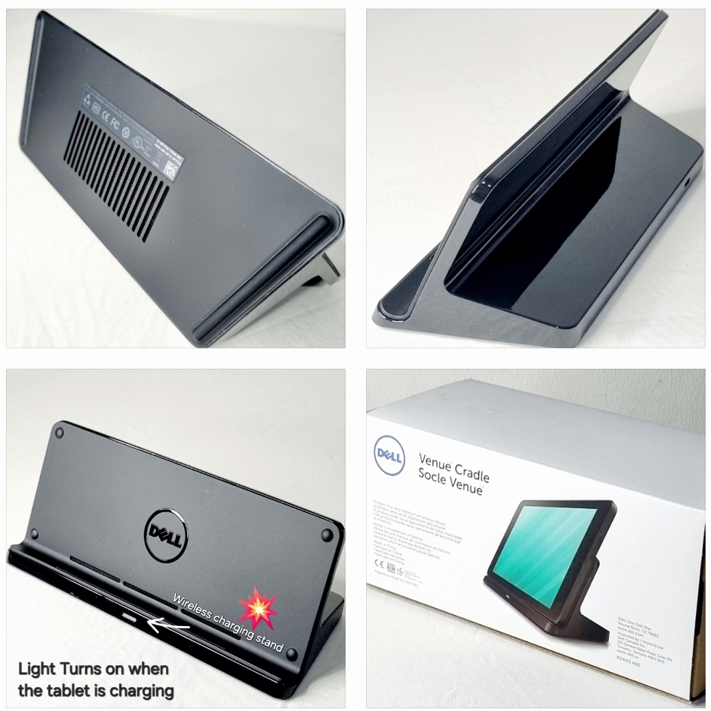 Dell Venue Cradle Wireless Charging Stand - K01T001 For Tablet with Power Adapter.