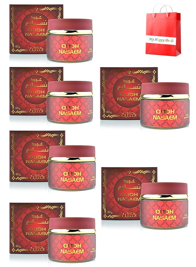 Nabeel Pack of 6 Nasaem Oudh Incense Bakhoor 60 GM