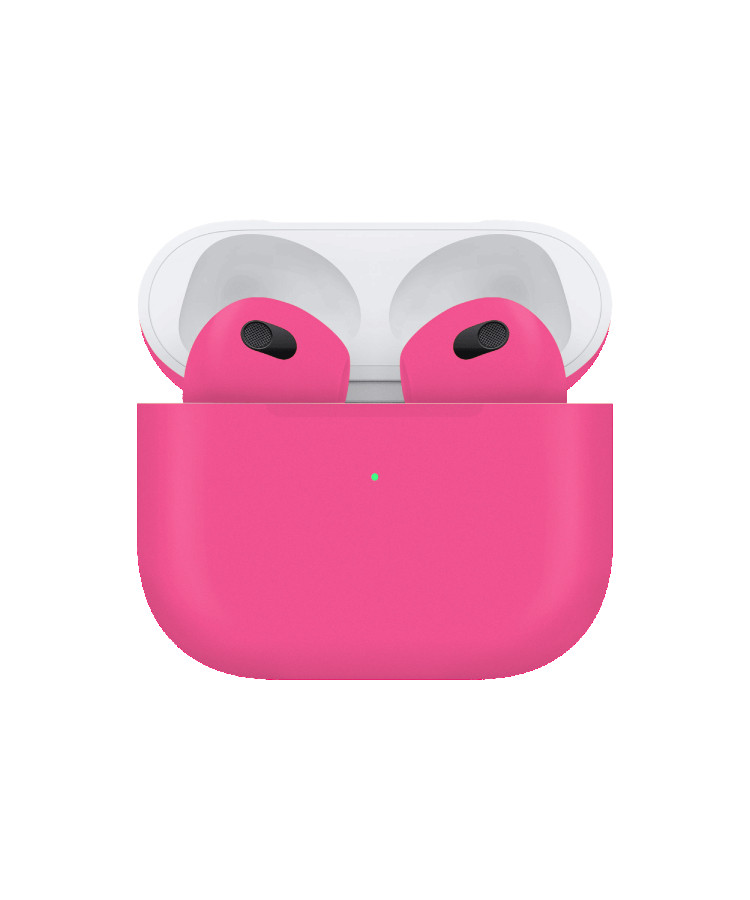 Apple Airpods (3rd Generation) Customized By Caviar Matte Neon Pink