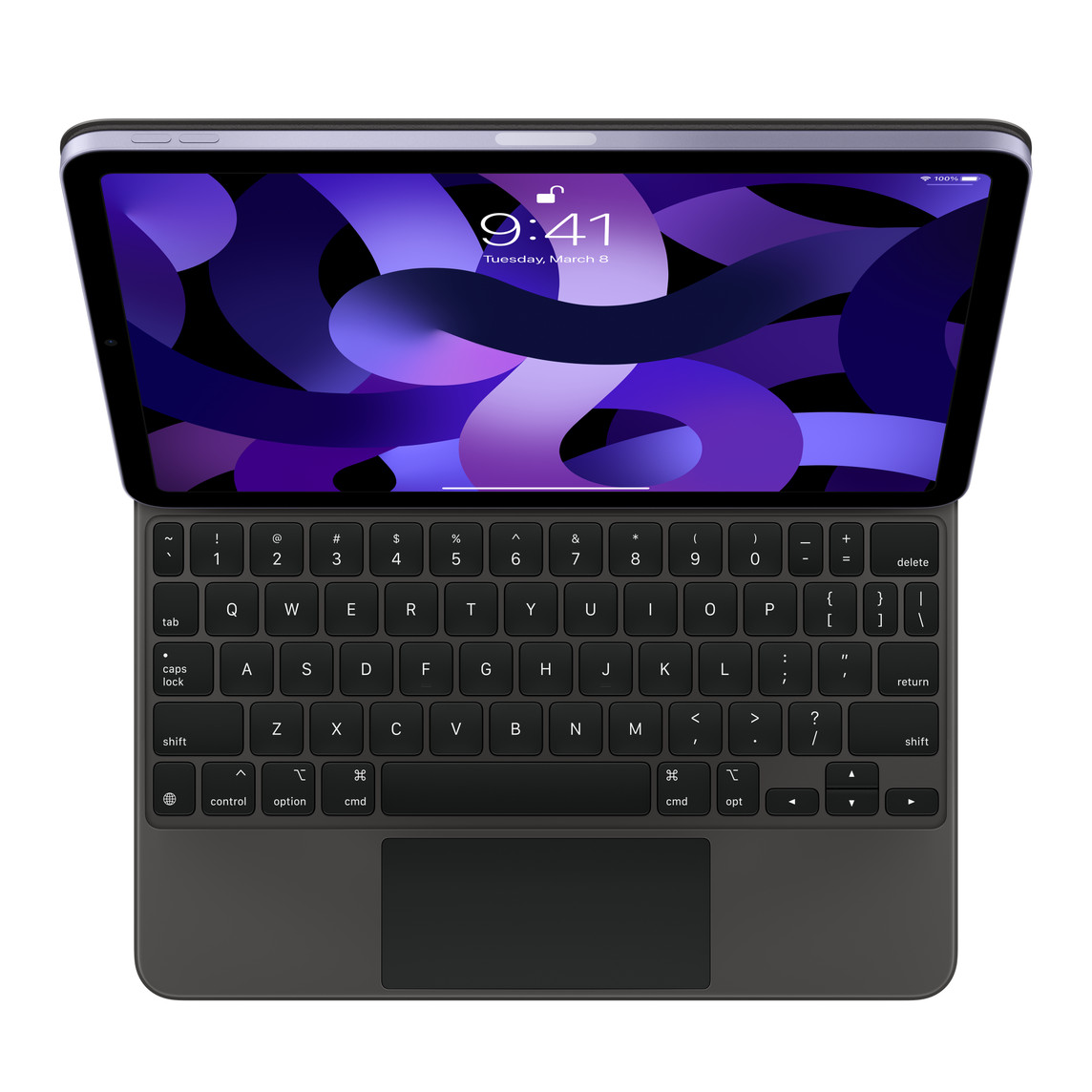 Apple Magic Keyboard With Track Pad For 11 inch iPad Pro - 3rd Generation, 4th Generation - M1 and M2 Pro And iPad Air 5 - Model A2261 - Black Color- English