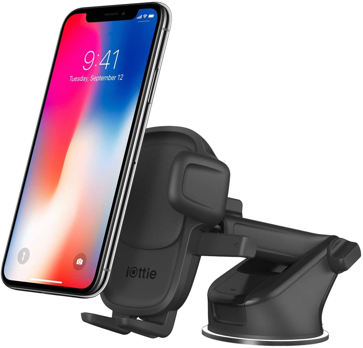 iOttie EASY ONE TOUCH 5 Universal Dash Car Mount - حامل هاتف فاخر للوحة القيادة / الزجاج الأمامي ، لهاتف iPhone 11 Pro Max / 11 Pro / 11 / XR / XS Max / XS / X / 8 Plus ، Samsung ، Huawei والأجهزة حتى شاشة 6.3 بوصة مقاس