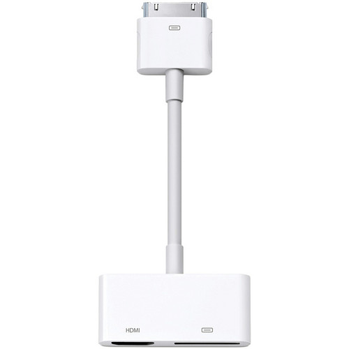 Apple 30-Pin To Digital AV Adapter Mirror Content from HDMI Display (MD098ZM/A) - White