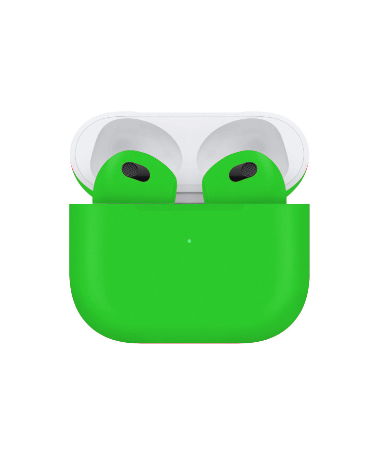 Apple Airpods (3rd Generation) Customized By Caviar Matte Neon Green