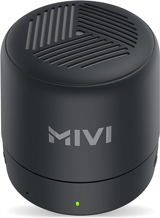 Mivi Play Bluetooth Speaker with 12 Hours Playtime. Wireless Speaker Made in India with Exceptional Sound Quality, Portable and Built in Mic-Black