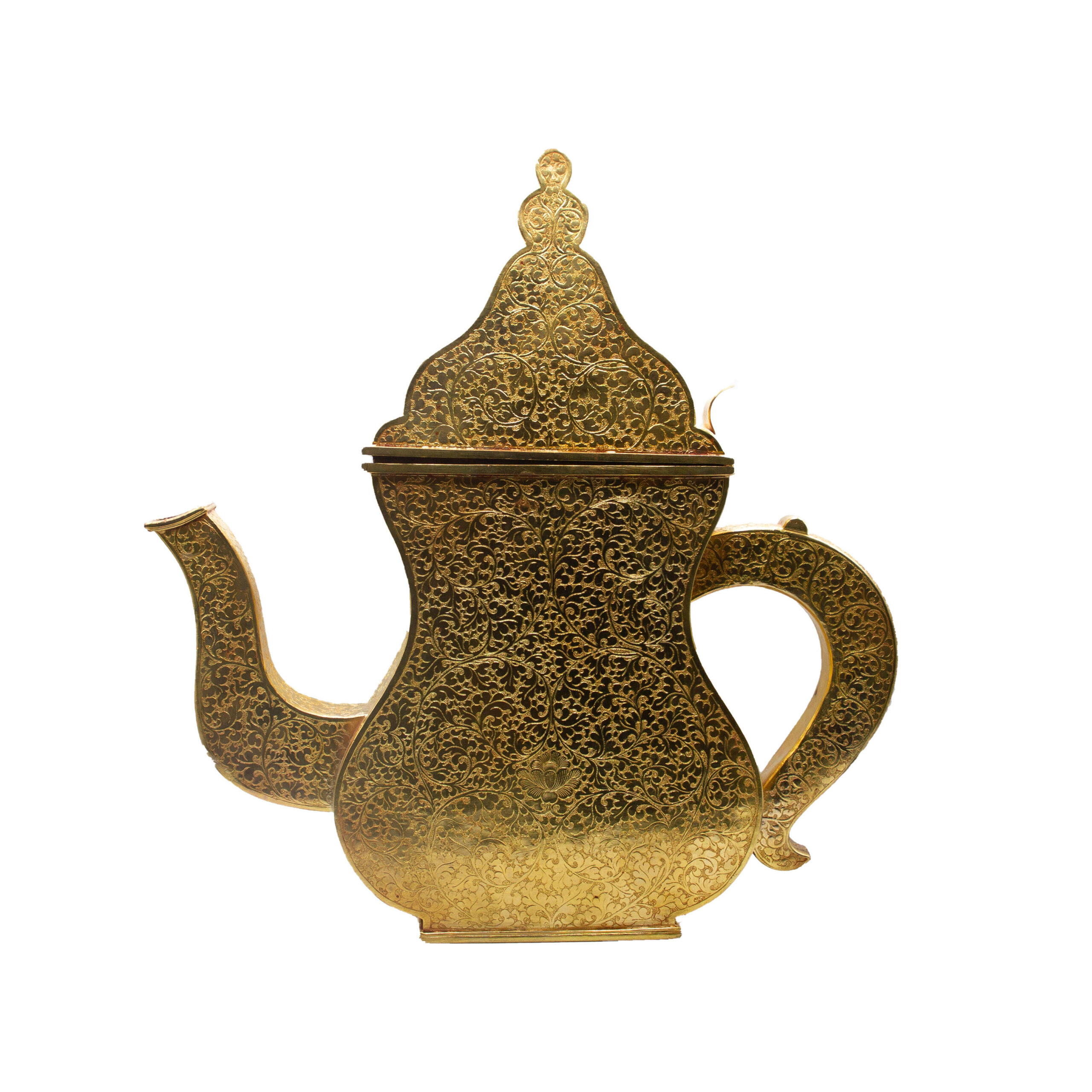 Exquisite Gold Plated Extravaganza Teapot with Intricate Detailing Home Decor