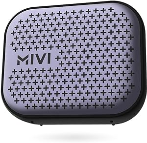 Mivi Roam 2 Bluetooth 5W Portable Speaker,24 Hours Playtime,Powerful Bass, Wireless Stereo Speaker with Studio Quality Sound,Waterproof, Bluetooth 5.0 and in-Built Mic with Voice Assistance-Black