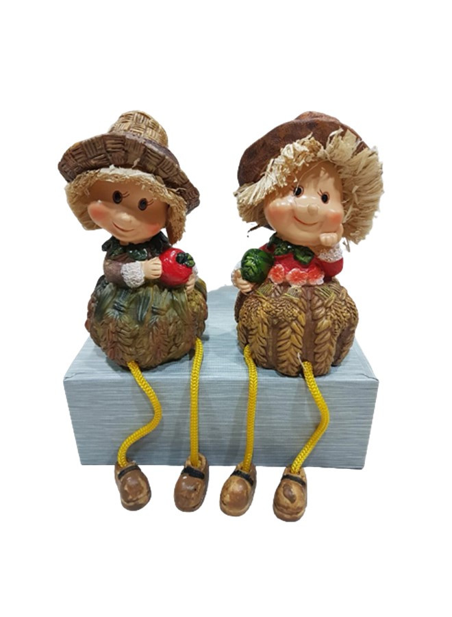 Figurines Resin Swinging Feet Peg Dolls Home Decoration 2 Pcs Hanging Rope Legs