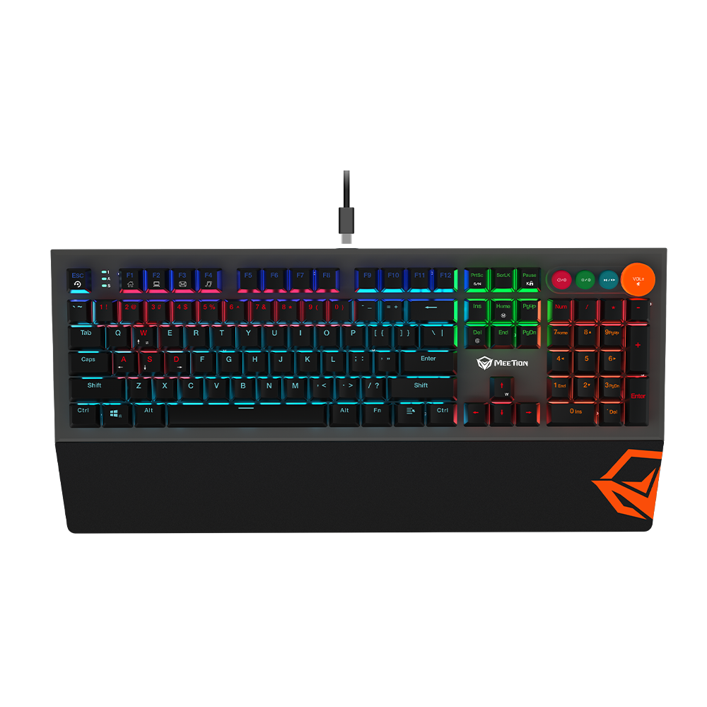 Meetion CableMK500 Detachable Palmrest RGB Mechanical Gaming Keyboard with Type C