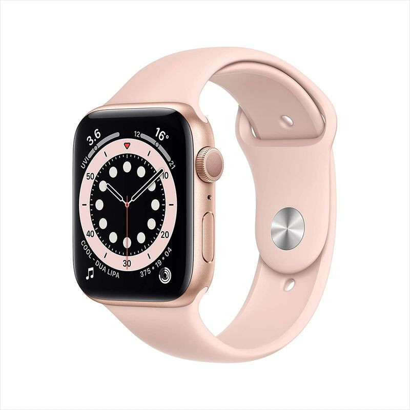 Apple Watch Series 6 (GPS, 44mm) - Gold Aluminium Case with Pink Sand Sport Band