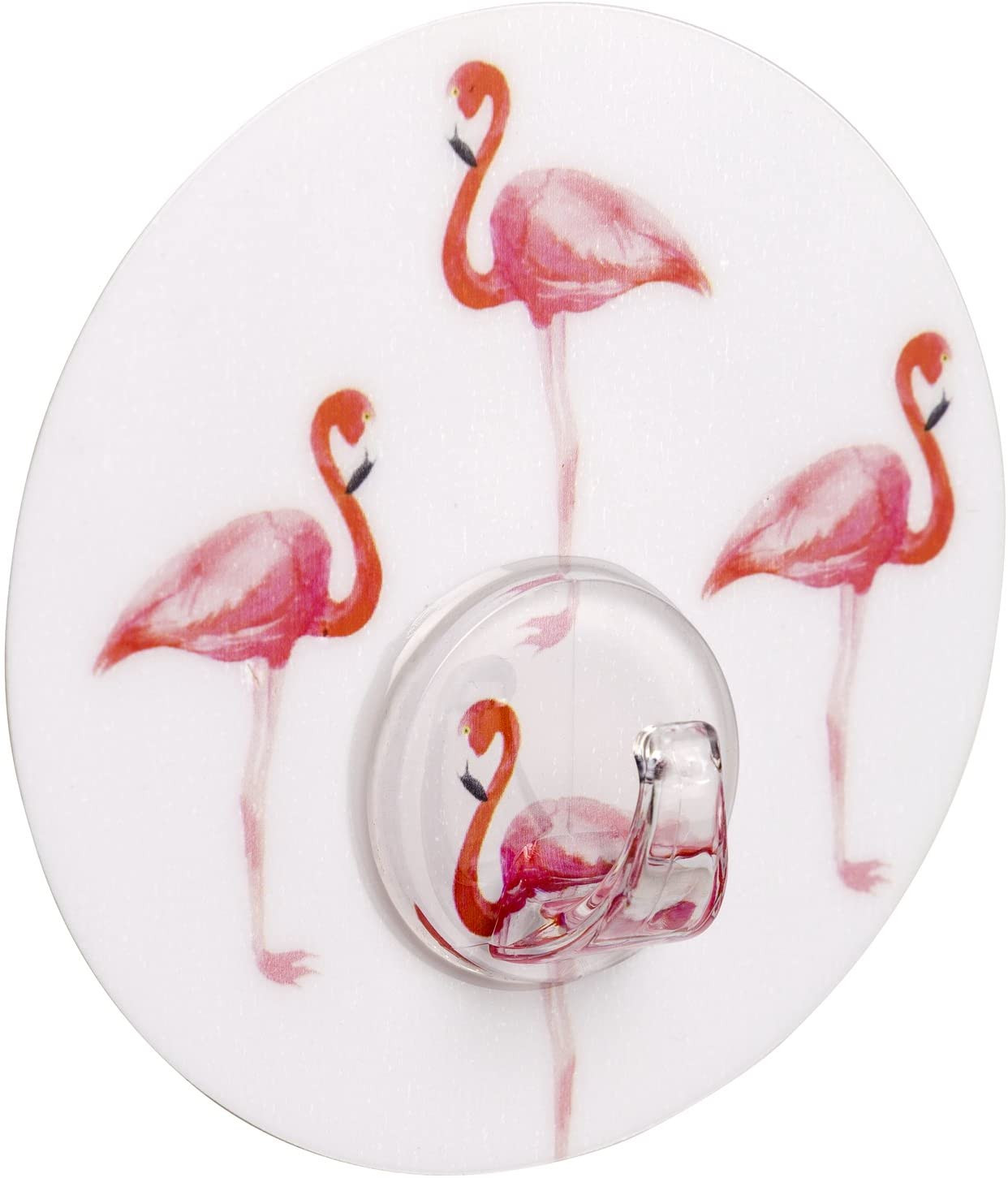 Wenko Static-Loc Wall Hook Uno Flamingo, Multi-Colour, One Size