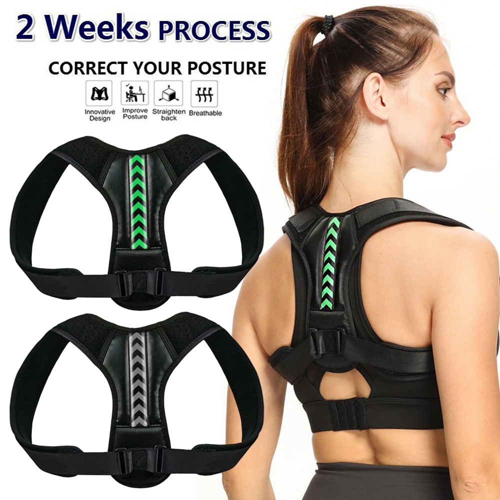 Adjustable Back Shoulder Posture Corrector Clavicle Spine Neck Lumbar Support Belt