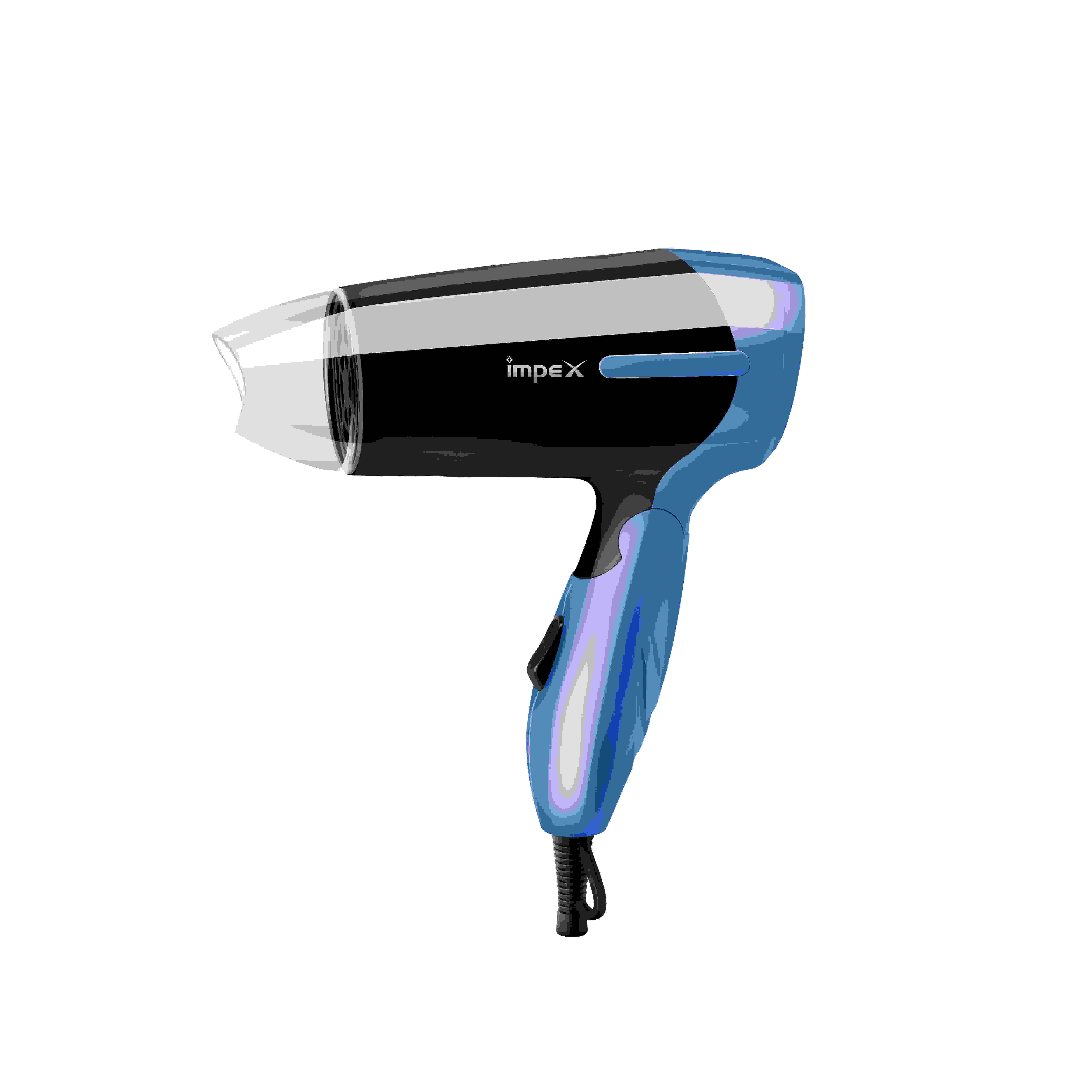 Impex HD 1K2 2000W Fast Drying and Styling Compact Design Hair Dryer with Heat Selector Narrow Concentrator Overheat Protection, Blue