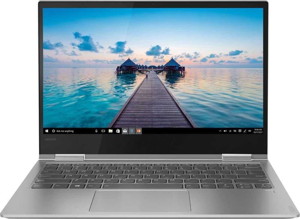 لابتوب Lenovo Yoga 730 بدون شاشة تعمل باللمس، 13.3 بوصة، معالج Intel Core i5 من الجيل الثامن، 256 جيجابايت SSD، 8 جيجابايت رام، رسومات Intel UHD، لوحة مفاتيح إنجليزية / عربية، فضي