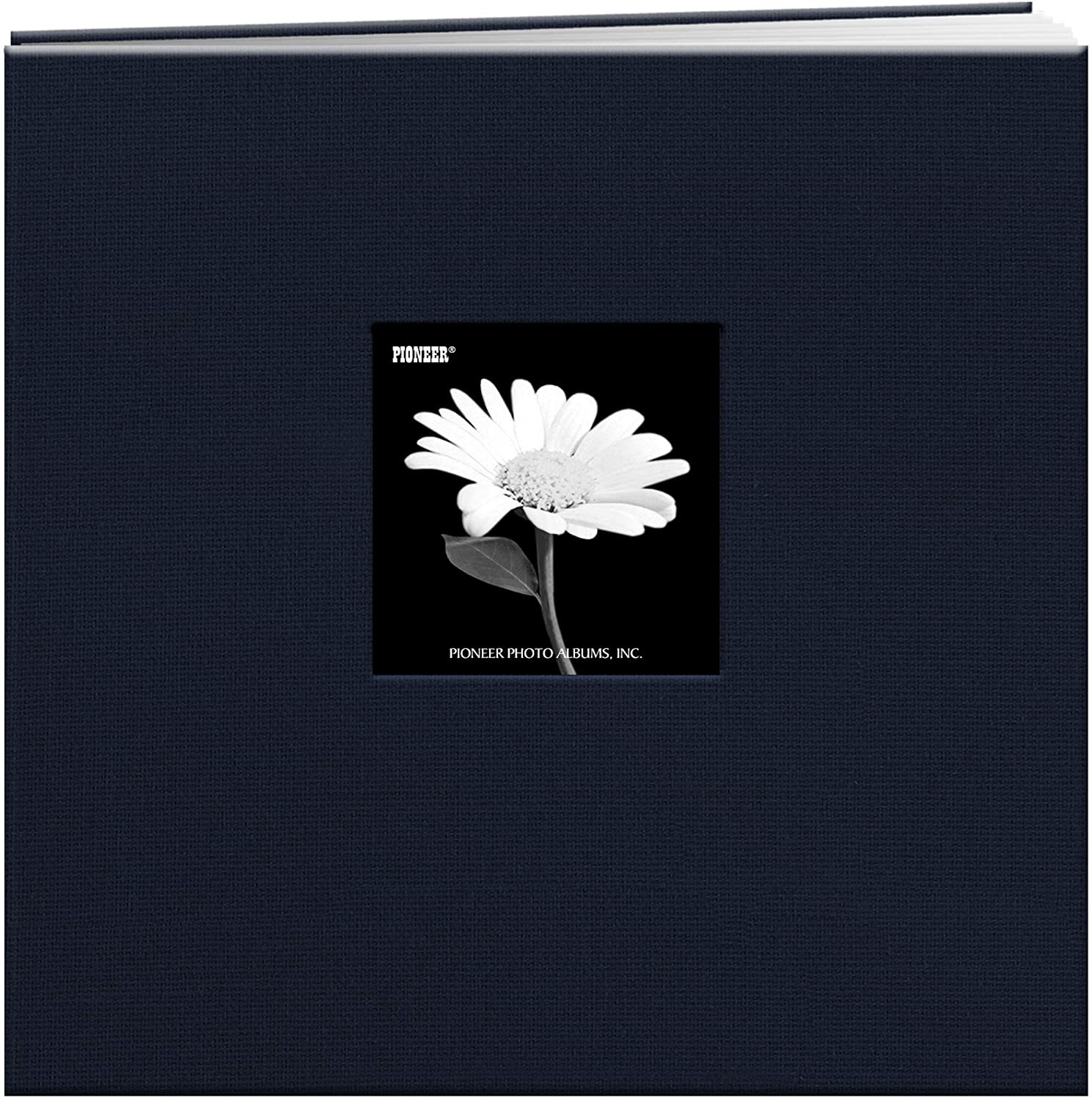 Pioneer MB10CB-FE/RN 12-Inch by 12-Inch Book Cloth Cover Postbound Album with Window, Regal Navy