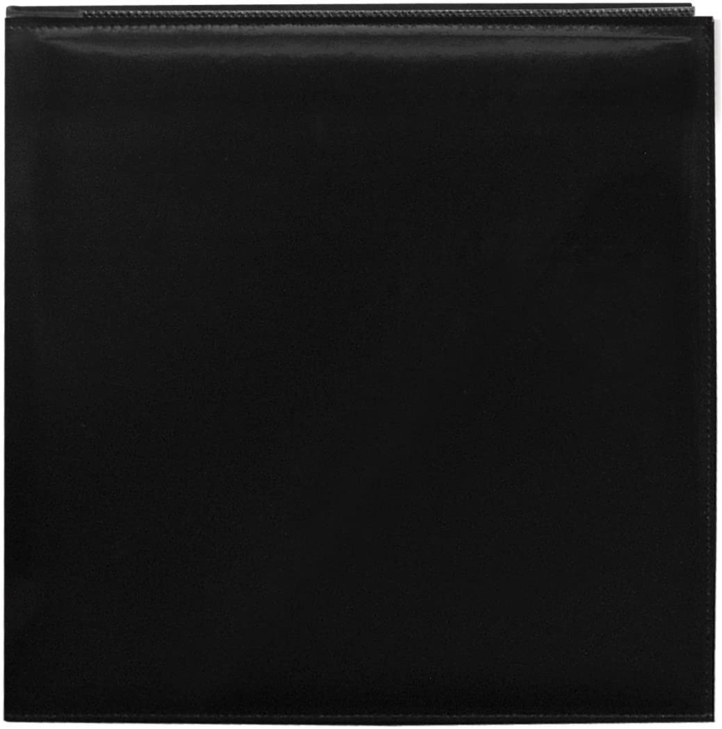 Pioneer 12 Inch by 12 Inch Snapload Sewn Leatherette Memory Book, Black