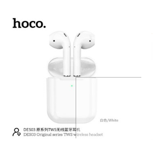 hoco. EW45 Original Series TWS Wireless Headset Wireless Bluetooth Earphones for Android & IOS - White