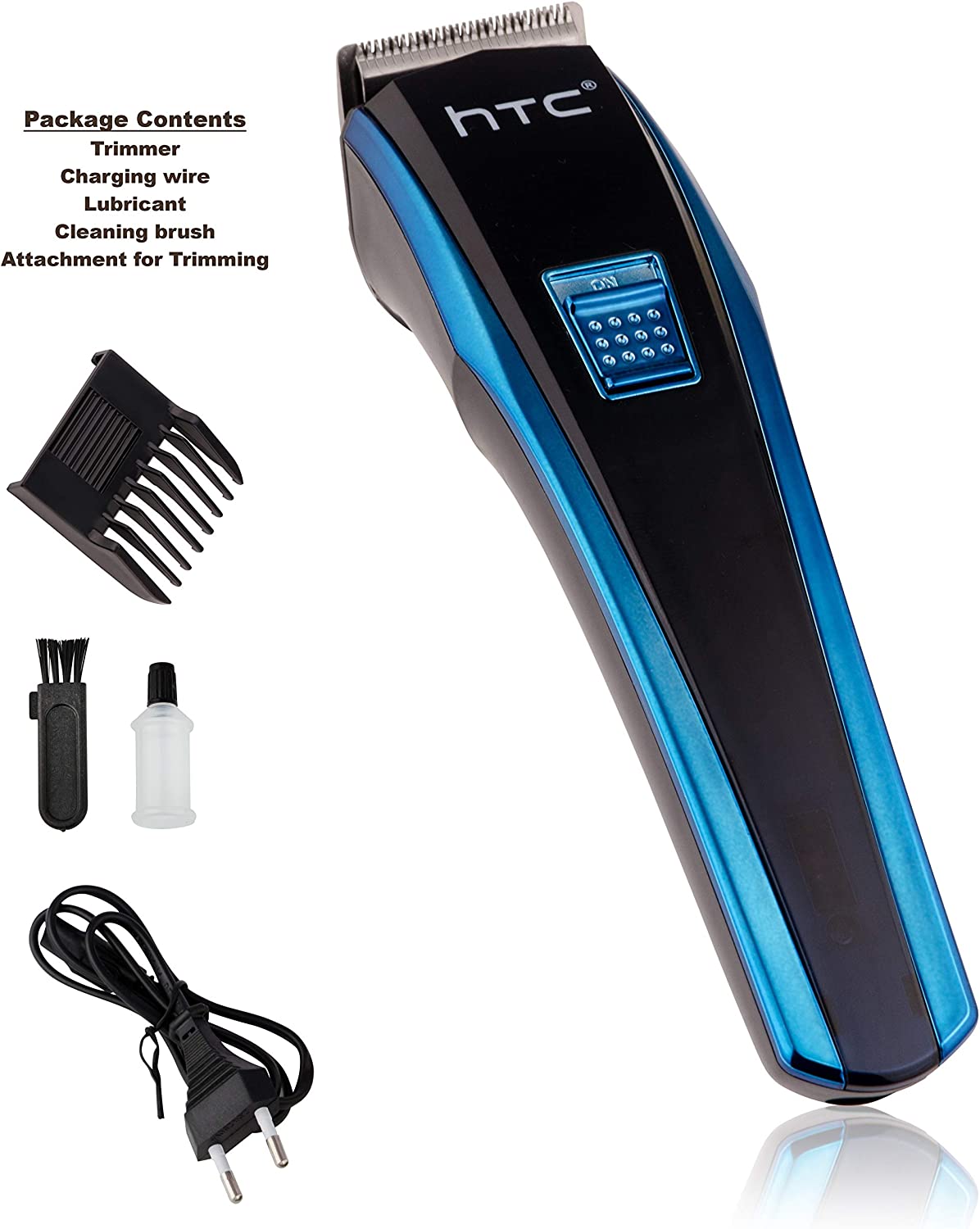 HTC Professional Rechargable Hair Trimmer AT-210 Blue 500g