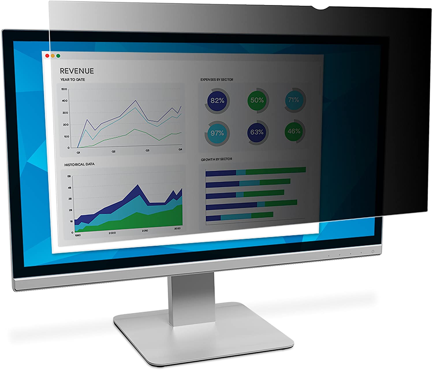 3M Privacy Filter. 19.5 inch privacy screen. Widescreen 16:9 desktop LCD Monitor. Anti Glare. Protect your data from visual hacking.