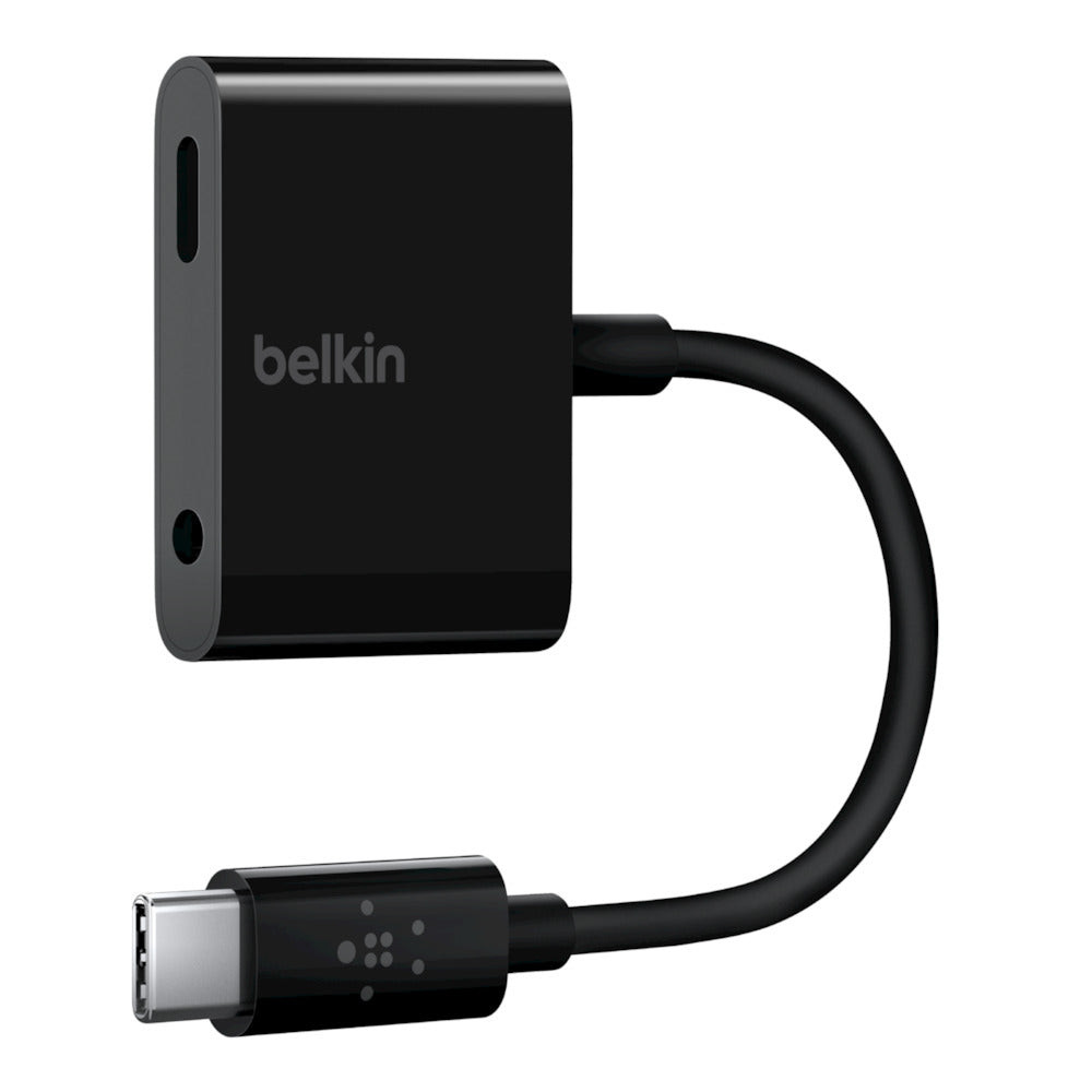 Belkin - Rockstar 3.5Mm Audio + USB-C Connector for Charge Adapter - Black