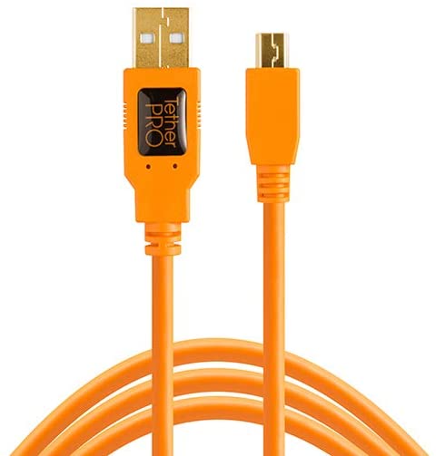 Tether Tools TetherPro Cable USB 2.0 A/MiniB 5 Pin 4.6 m Orange [CU5451]