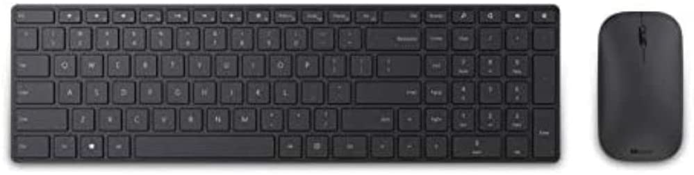 Microsoft 7N9-00019 Bluetooth 4.0 Blue Track Technology Keyboard and Mouse - English and Arabic/Black