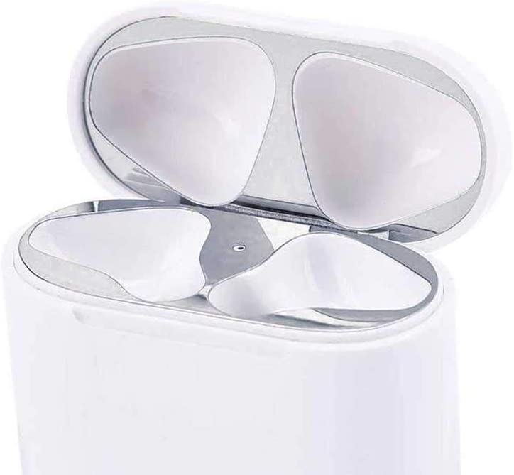 AhaStyle Nickel Sheet Sticker for Airpods 2.0 2 Sets Silver