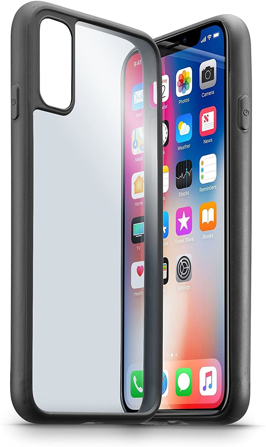 Cellularline Bi-Component Contour Case For Apple Iphone 8 Black